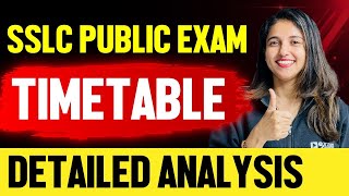 Detailed Analysis of SSLC Public Exam Timetable  Exam Winner [upl. by Neehahs60]