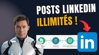 Post LinkedIn illimités  Découvrez mon automatisation IA en direct [upl. by Yrevi]