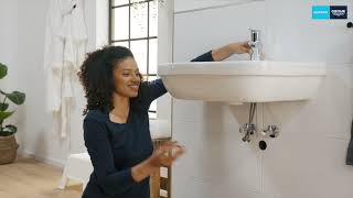 Easy installation with GROHE QuickFix for your basin tap with popup waste set [upl. by Gerda]