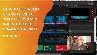 ProPresenter 7 Hack How to fill a textbox with video that loops [upl. by Ardnoed]