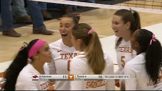 7 Texas vs Arkansas  2024 Womens College Volleyball Oct 18 2024 [upl. by Jackquelin]