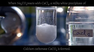 What happens when CaCl2 reacts with Na2CO3  CaCl2  Na2CO3  Calcium chloride  Sodium carbonate [upl. by Iharas]