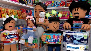 WE HAVE TO PREPARE FOR A HURRICANE SHOPPING AT WALMART  Bloxburg Family Roleplay [upl. by Chev]