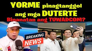 YORME pinagtanggol ang mga DUTERTE [upl. by Nahraf265]