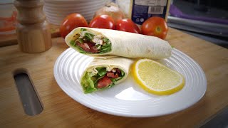 The best CHICKEN CAESAR SALAD WRAP  EASY  ASMR [upl. by Ram]