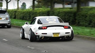 Tuner Cars Leaving a Car Show  TRAX Silverstone October 2017 [upl. by Hum]