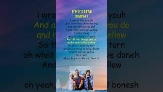 Coldplay  Yellow Lyrics shorts [upl. by Oiuqise]