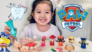 Pretend Play Dentist with Mr Playdoh Head  Paw Patrol  Baby Playful learncolors learntocount [upl. by Dennard]