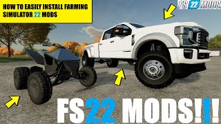 How To Easily Install Mods Into Farming Simulator 22  FS22Mods FarmingSimulator22 [upl. by Adnohsad25]