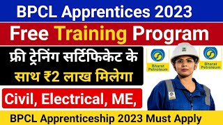 BPCL Apprentice 2023 for civil engineer  Latest recruitment for civil engineer 2023 [upl. by Kravits]