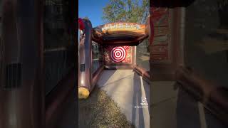 Axe throwing game bouncehouserentals inflatablegames firehousejump [upl. by Ailatan]