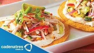 Receta de Tostadas de Surimi  Cómo preparar Tostadas de Surimi [upl. by Acina586]