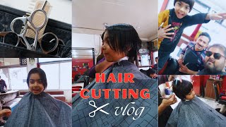 Hair cutting ✂️ Vlog of Turab Ali  Libeo todlers 2024 [upl. by Luoar]