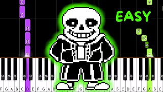 MEGALOVANIA  Undertale  EASY Piano Tutorial  BEGINNER Tutorial [upl. by Leahplar464]