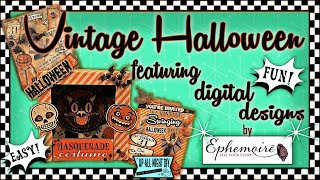 Vintage Halloween Party DIY  Vintage Halloween Assemblage with printables [upl. by Kolva]