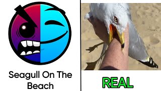 Geometry Dash Faces But Its ALL Seagull On The Slide in Real Life [upl. by Nevur932]