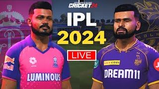 IPL 2024 RR vs KKR T20 Match  Cricket 24 Live  Shree Gamerz [upl. by Bethesde]