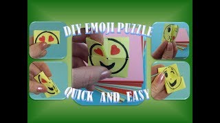 DIY EMOJI PUZZLE ORIGAMI QUICK AND EASY TUTORIAL SCHNELL UND EINFACH [upl. by Danell]