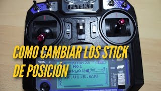 Como cambiar la posición de los sticks flysky i6 modo 1 a modo 2 [upl. by Yesrod168]