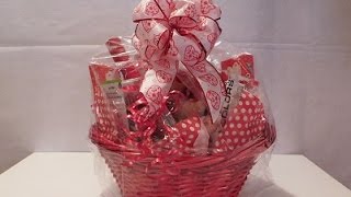 How To Make A Gift Basket  Valentines Day Basket Demonstration [upl. by Woo721]