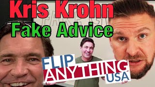 Kris Krohn Fake Advice  How To Invest 1000 Dollars Where to Start My Comments FlipAnythingUSA Tom [upl. by Adalbert841]