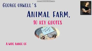 GCSE English Literature George Orwells Animal Farm 10 key quotes [upl. by Xino544]