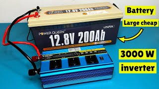 12v inverter 3000W test with maximum continuous discharging current 200ah battery [upl. by Ecirb321]