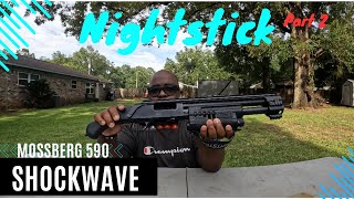 How I modified my nightstick on my Mossberg 590 Shockwave viralvideo firearmreview howto [upl. by Eanad]