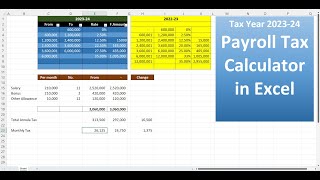 Salary Tax Calculator for the Year 2023 24 Revised Rate [upl. by Namad]