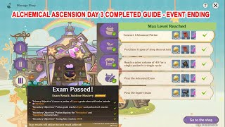 Alchemical Ascension Day 3 Guide Event Ending  Alchemy Exam by Sucrose Completed [upl. by Dannye496]