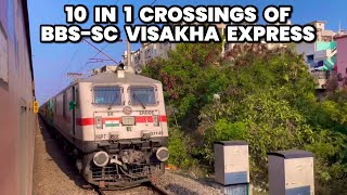 10 In 1  Crossings of 17016 Visakha Express  SCBBS [upl. by Anayeek799]