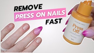 NO ACETONE  Safely Remove Press On Nails in 5 Minutes without Acetone  Glue On Nails [upl. by Enelrak695]