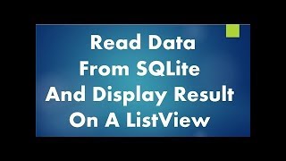 3 Display custom ListView from SQLite Database in Android Studio Tutorial [upl. by Ennire]