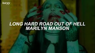 Long Hard Road Out Of Hell  Marilyn Manson Spanish  English lyrics [upl. by Odlanir]