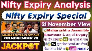 Nifty Expiry Day Strategy  Nifty Hero Or Zero Expiry Setup Nifty Expiry Prediction For 21 November [upl. by Rainwater]