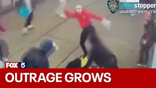 Outrage after migrants attack on NYPD officers [upl. by Aihsenot]