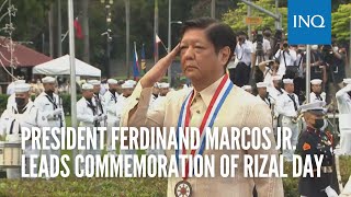 President Ferdinand Marcos Jr leads commemoration of Rizal Day [upl. by Abihsat140]