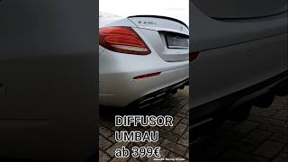 DIFFUSOR UMBAU MERCEDES EKLASSE W213 E63 AMG HECK [upl. by Menashem]