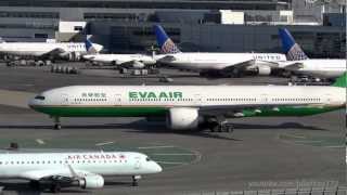 ATC British Airways 747400  EVA Air 777300ER Takeoff  SFO [upl. by Melonie]