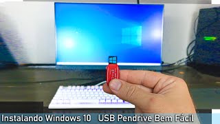 Como instalar o Windows 10 pelo USB Pendrive em 2024 Tutorial Completo [upl. by Yelena]