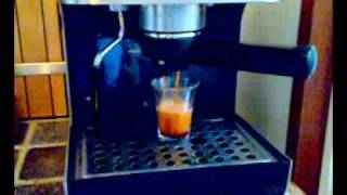 Espresso shot from Saeco non pressurized portafilter [upl. by Efar]