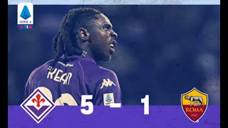 Highlights Fiorentina vs Roma 51 Kean 2 Beltran Kone Bove Hummels Aut [upl. by Close]