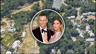 Tom Brady amp Gisele Bündchens Former 129 Million Mansion in Brookline Massachusetts [upl. by Nyrmac]