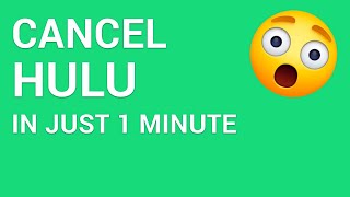 How to cancel Hulu in just 1 minute [upl. by Tedra]