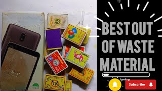 Crafting with matchbox and mobile cover box ✅ best out of waste NLcraft [upl. by Aryas]