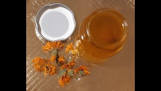 Reteta macerat uleios de galbenele  Recipe of Calendula infused oil [upl. by Keeler]