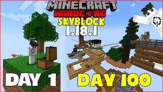 100 NGÀY TRONG MINECRAFT SKYBLOCK 1181  Bị mỏkun tông tôi ISEKAI sang thế giới ĐẢO BAY SKYBLOCK [upl. by Ayotnom469]