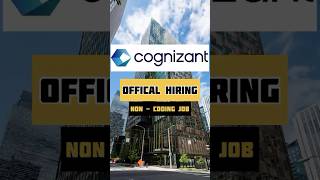 Cognizant is currently hiring for the role of Business Analyst non coding job [upl. by Hoye]