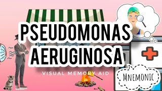 Pseudomonas aeruginosa  Visual mnemonic  bacteriology  Microbiology [upl. by Araid443]