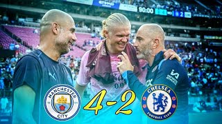 Manchester City 42 Chelsea Highlights and Goals  Haaland hattrick [upl. by Morna28]